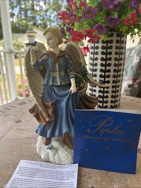 Blue Angel Figurine with Dove (23 years old) vintage
